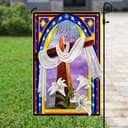 He Is Risen Christian Cross And The Lilies Christian Garden Flag He Is Risen Christian Cross And The Lilies Christian Garden Flag