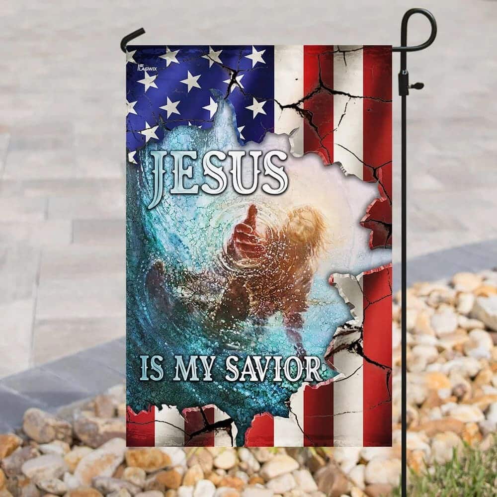 Hand Of God Jesus Is My Savior American US Christian Garden Flag