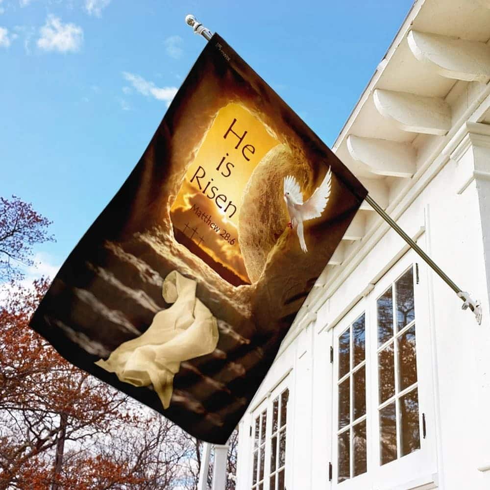 He Is Risen Jesus Resurrection Christian Garden Flag He Is Risen Jesus Resurrection Christian Garden Flag