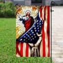 God Jesus Christian American Christian Garden Flag God Jesus Christian American Christian Garden Flag