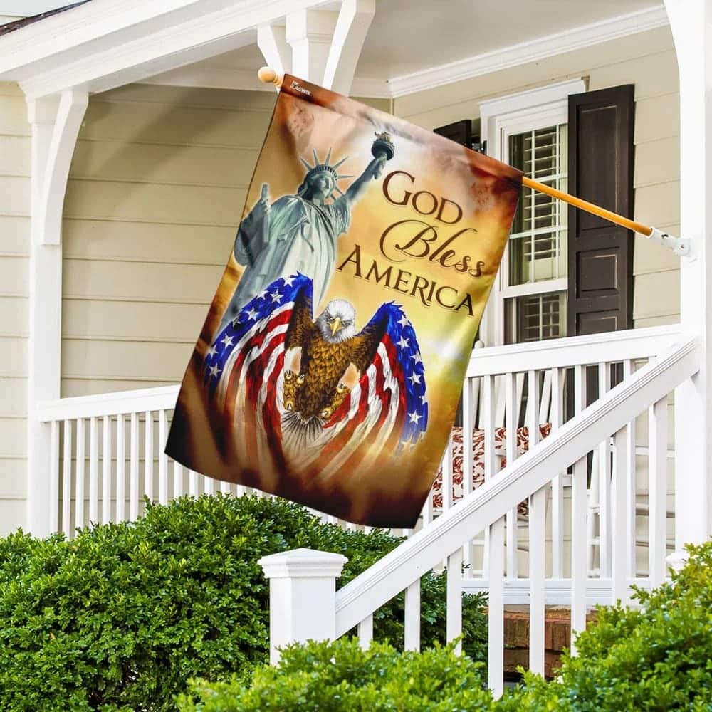 God Bless America Jesus US Christian Garden Flag