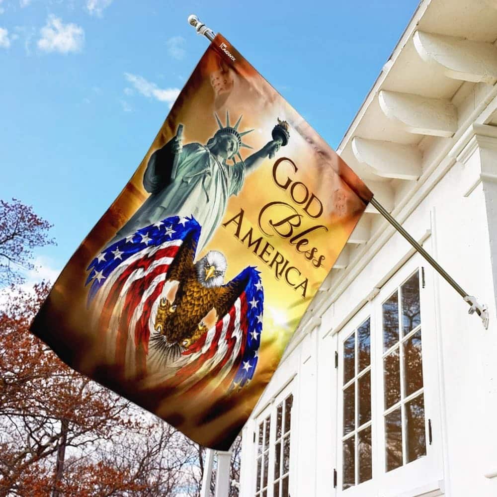 God Bless America Jesus US Christian Garden Flag