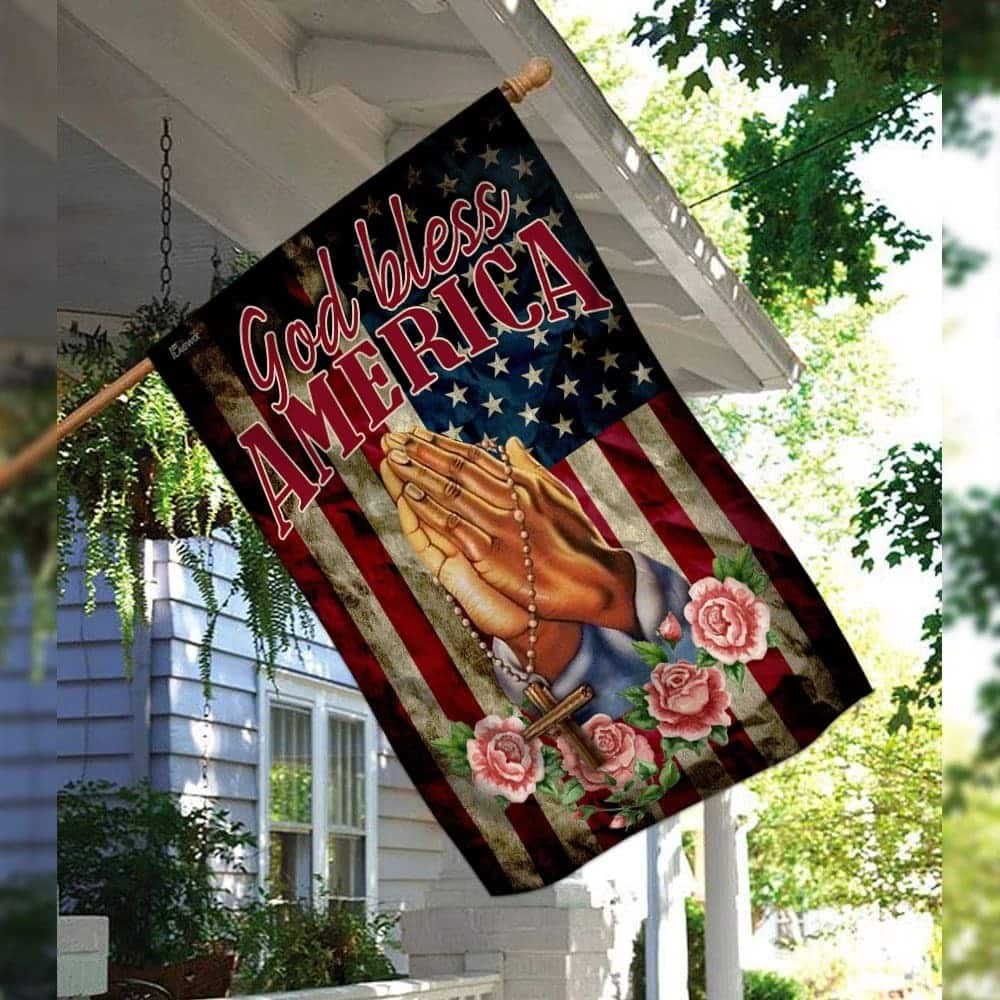 God Bless America Jesus Christian Prayer Christian Garden Flag God Bless America Jesus Christian Prayer Christian Garden Flag
