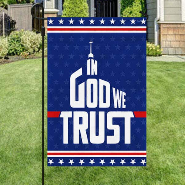 In God We Trust Christian US Religious Faith Garden Flag