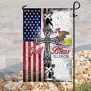 Illinois State American Christian Cross Christian Garden Flag