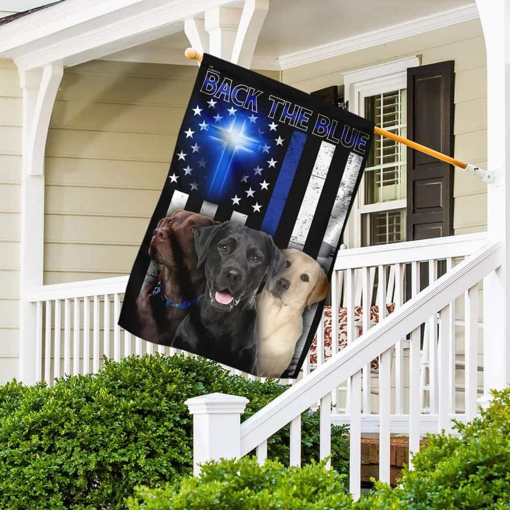 Beagle Back The Blue Christian Cross Christian Garden Flag