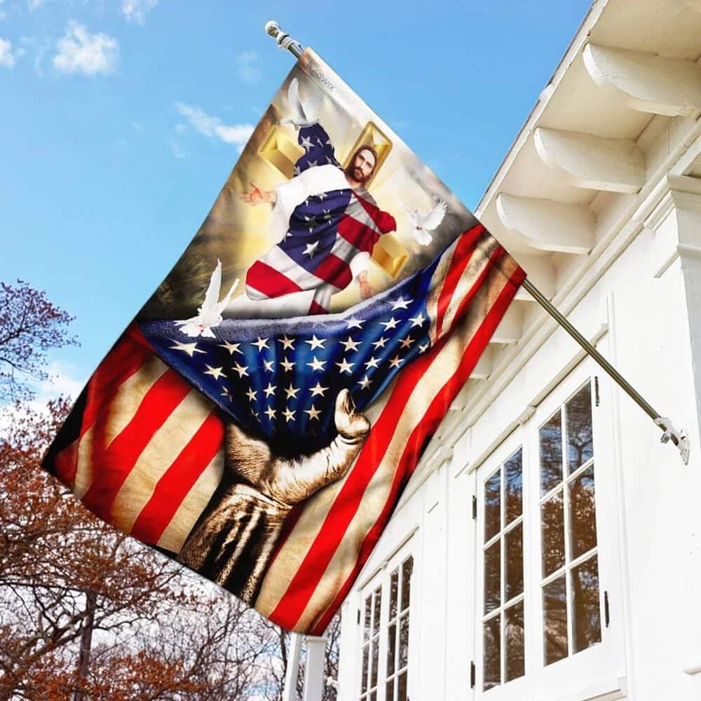 Christian Cross God Bless America Christian Religious Garden Flag Christian Cross God Bless America Christian Religious Garden Flag