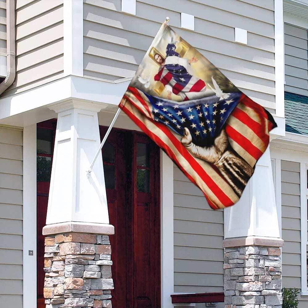 Christian Cross God Bless America Christian Religious Garden Flag Christian Cross God Bless America Christian Religious Garden Flag