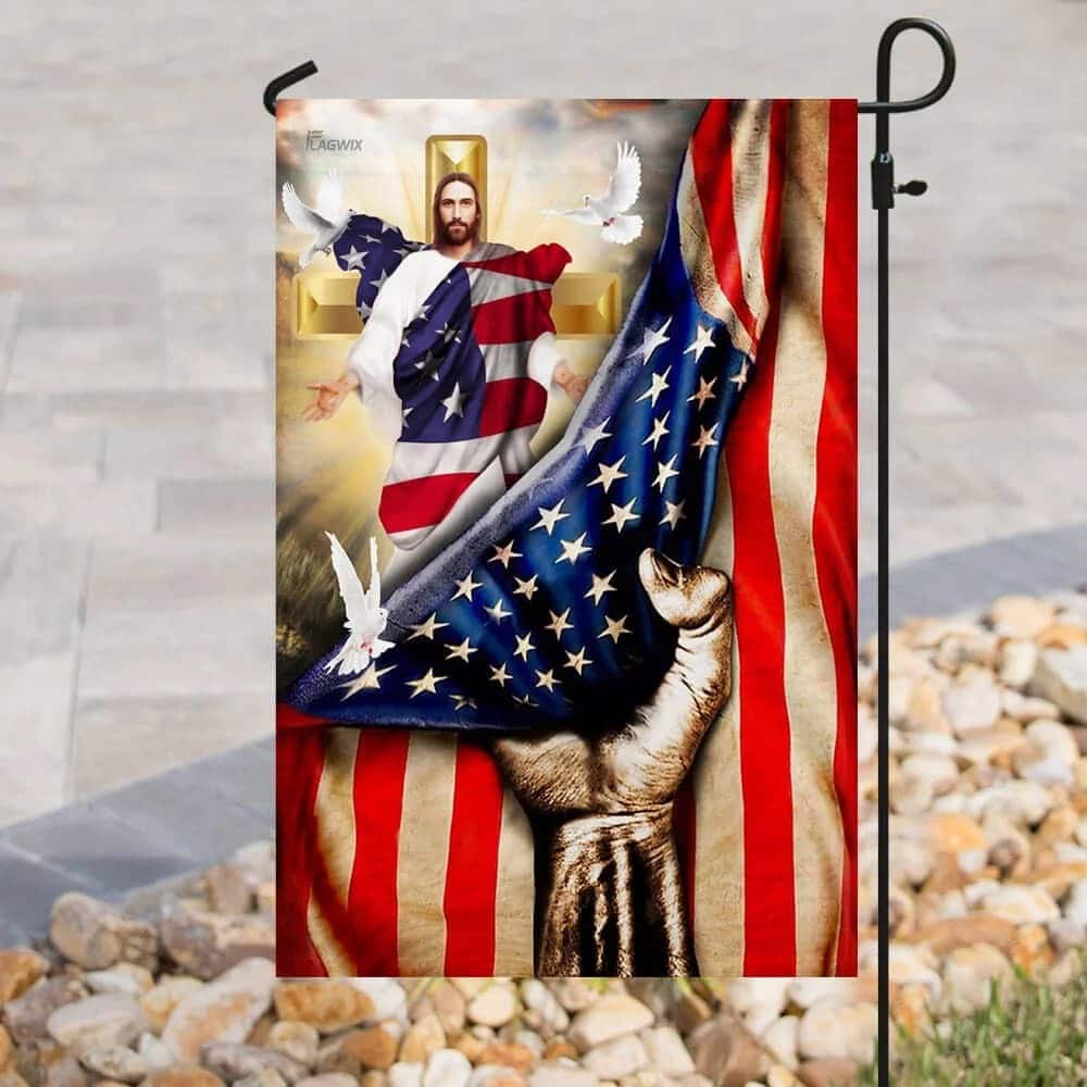 Christian Cross God Bless America Christian Religious Garden Flag Christian Cross God Bless America Christian Religious Garden Flag