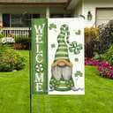 Welcome St Patrick's Day Gnomes Saint Gnomes Religious St Patrick's Day Garden Flag Gift