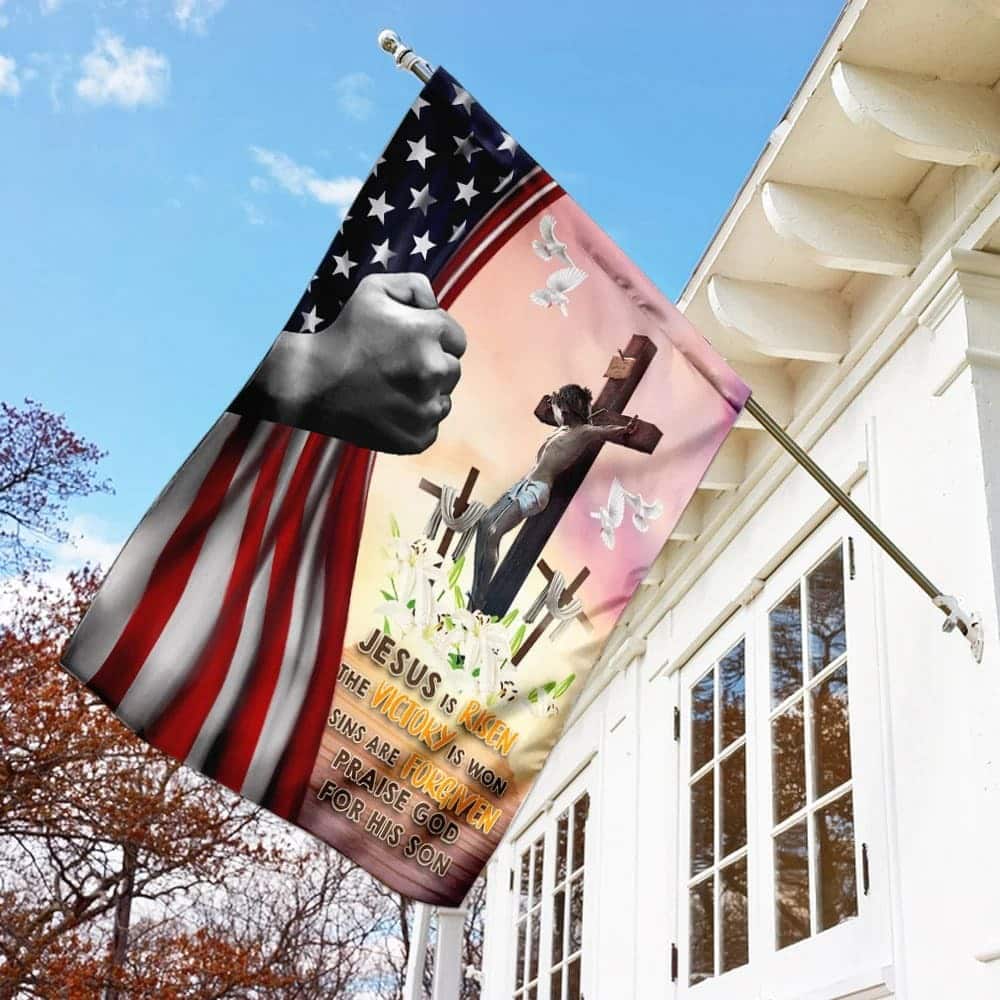 Jesus Is Risen Christian Easter Day Christian Religious Garden Flag Jesus Is Risen Christian Easter Day Christian Religious Garden Flag