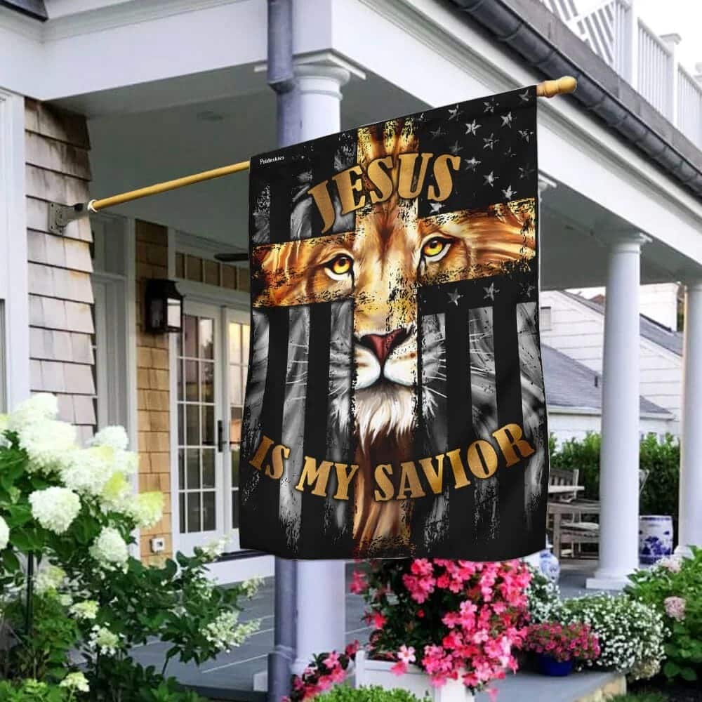 Jesus Is My Savior Lion Christian Cross Christian Religious Garden Flag Jesus Is My Savior Lion Christian Cross Christian Religious Garden Flag