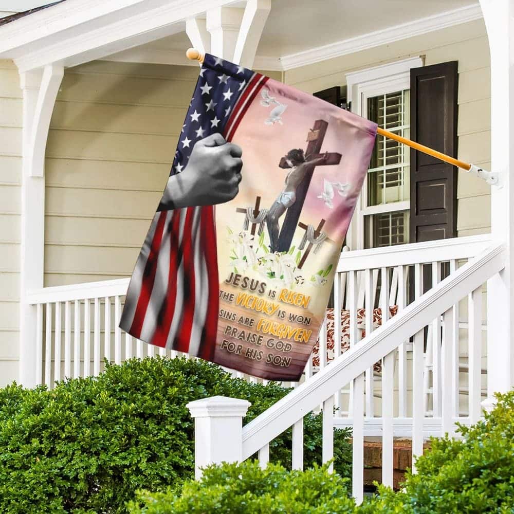 Jesus Is Risen Christian Easter Day Christian Religious Garden Flag Jesus Is Risen Christian Easter Day Christian Religious Garden Flag