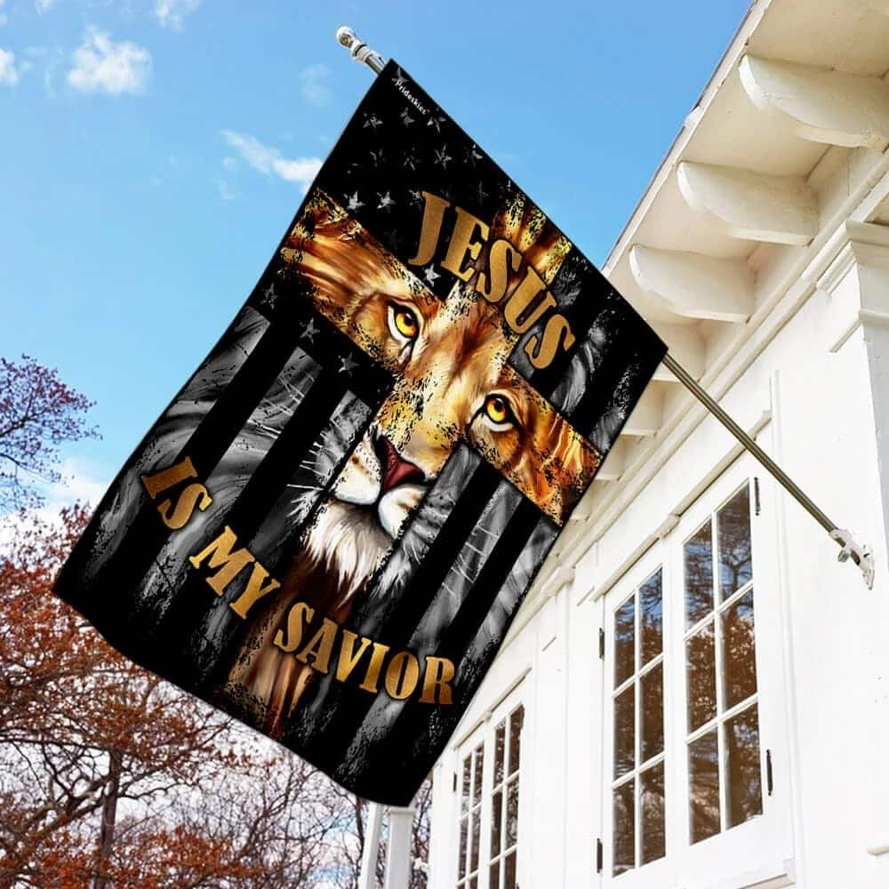 Jesus Is My Savior Lion Christian Cross Christian Religious Garden Flag Jesus Is My Savior Lion Christian Cross Christian Religious Garden Flag