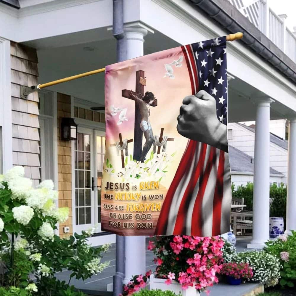Jesus Is Risen Christian Easter Day Christian Religious Garden Flag Jesus Is Risen Christian Easter Day Christian Religious Garden Flag