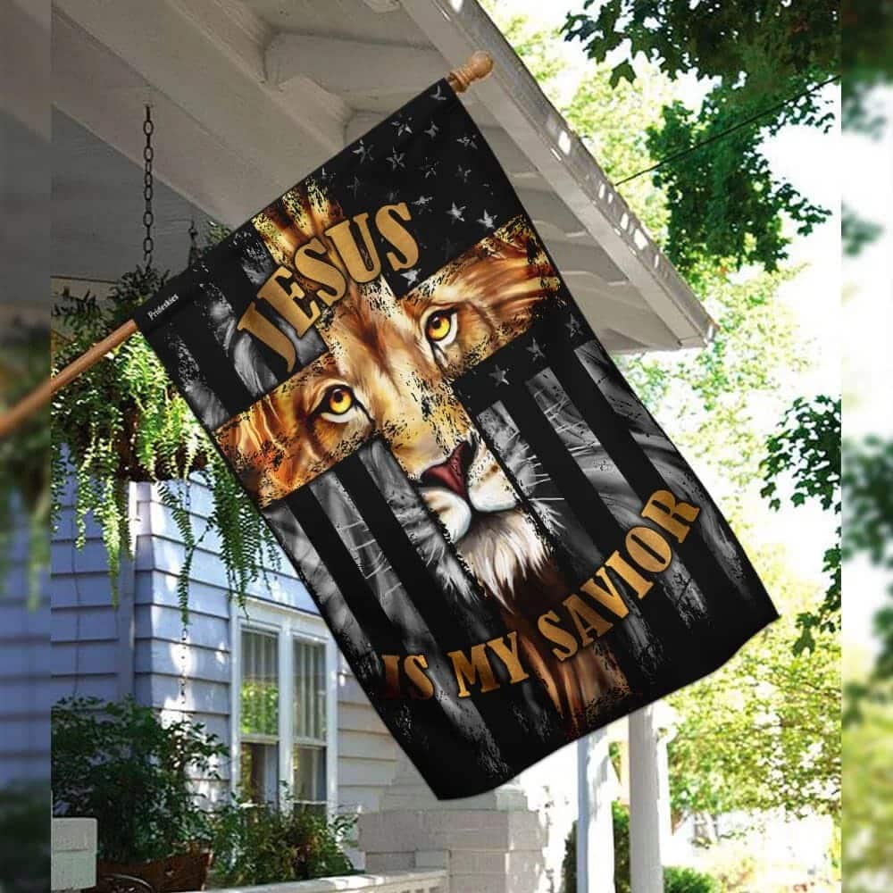 Jesus Is My Savior Lion Christian Cross Christian Religious Garden Flag Jesus Is My Savior Lion Christian Cross Christian Religious Garden Flag