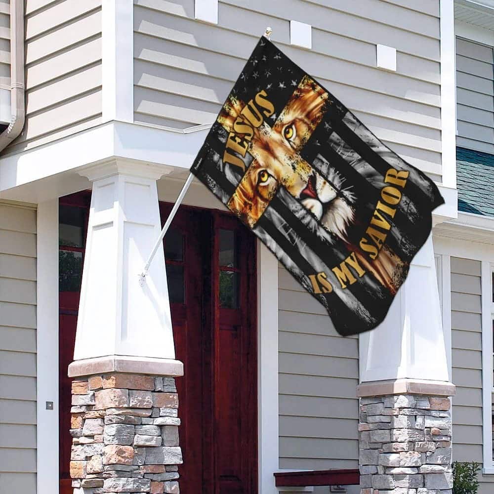 Jesus Is My Savior Lion Christian Cross Christian Religious Garden Flag Jesus Is My Savior Lion Christian Cross Christian Religious Garden Flag