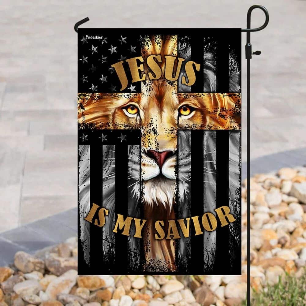 Jesus Is My Savior Lion Christian Cross Christian Religious Garden Flag Jesus Is My Savior Lion Christian Cross Christian Religious Garden Flag