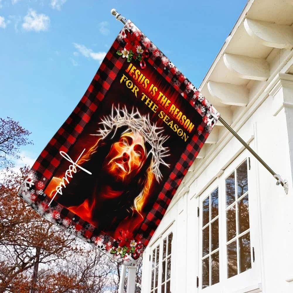 Jesus Is The Reason For The Season Christian Religious Garden Flag Jesus Is The Reason For The Season Christian Religious Garden Flag