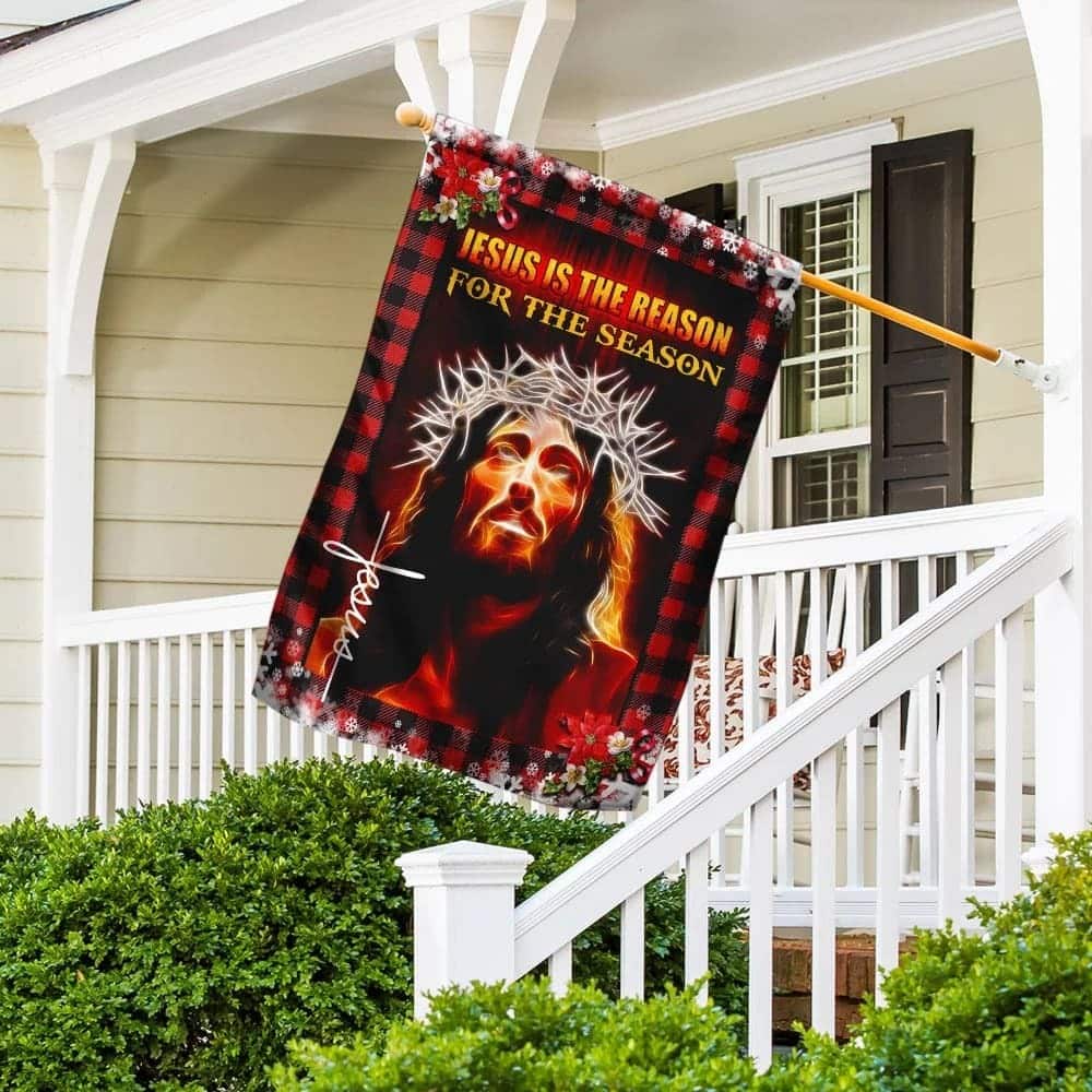Jesus Is The Reason For The Season Christian Religious Garden Flag Jesus Is The Reason For The Season Christian Religious Garden Flag