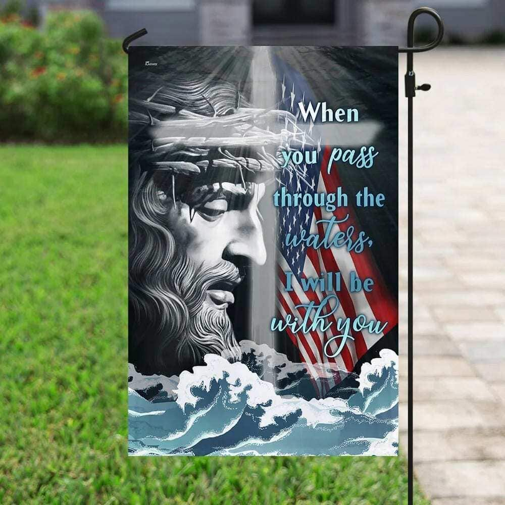 Jesus Is With You Christian Religious Garden Flag