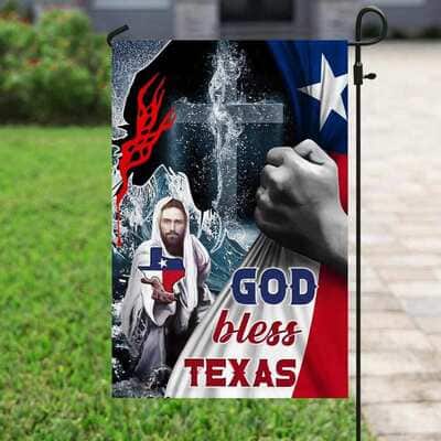 Jesus Saves God Bless Texas Christian Religious Garden Flag Jesus Saves God Bless Texas Christian Religious Garden Flag