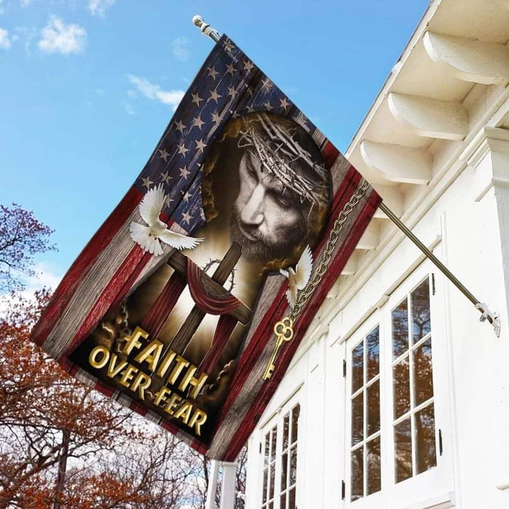 Jesus My Lord My God Faith Over Fear American Christian Religious Garden Flag Jesus My Lord My God Faith Over Fear American Christian Religious Garden Flag