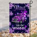 Jesus Take The Wheel Purple Truck Christian Religious Garden Flag Jesus Take The Wheel Purple Truck Christian Religious Garden Flag