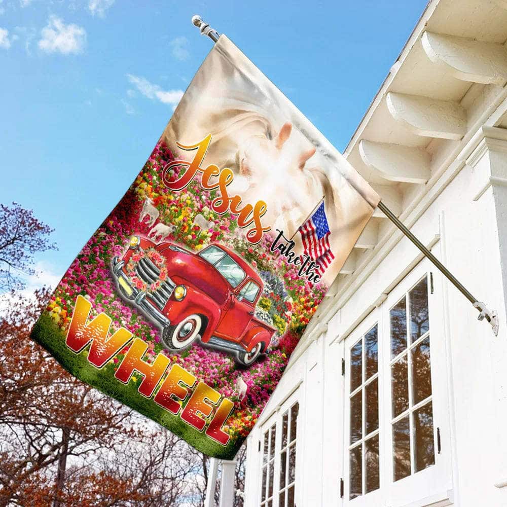 Jesus Take The Wheel God's Glory Christian Religious Garden Flag Jesus Take The Wheel God's Glory Christian Religious Garden Flag