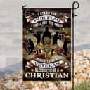 Proud To Be A Veteran Blessed To Be A Christian Religious Garden Flag Proud To Be A Veteran Blessed To Be A Christian Religious Garden Flag