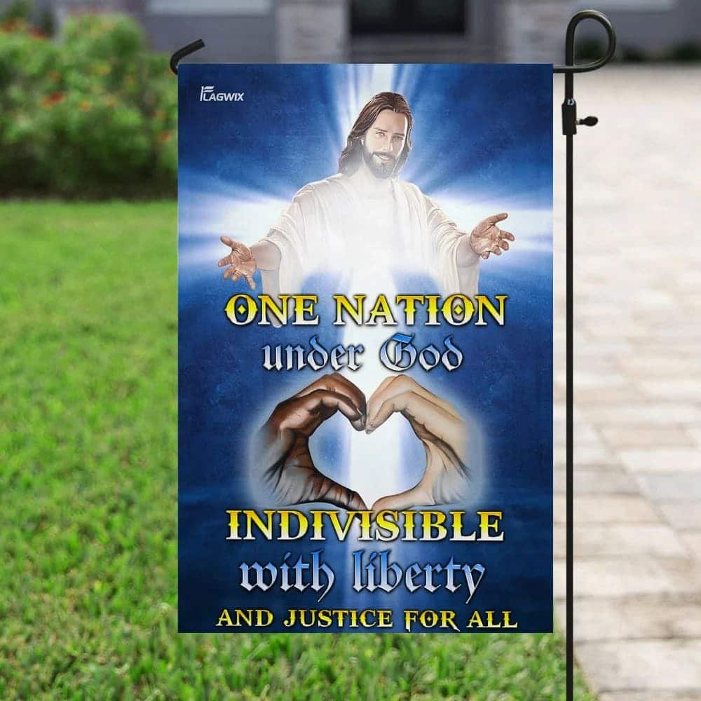 One Nation Under God Jesus Christ Christian Religious Garden Flag One Nation Under God Jesus Christ Christian Religious Garden Flag