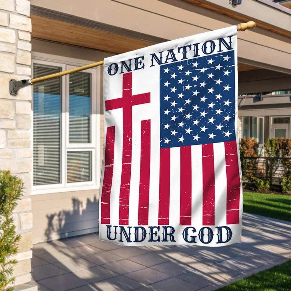 One Nation Under God American Christian Religious Garden Flag