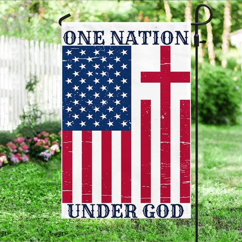 One Nation Under God American Christian Religious Garden Flag One Nation Under God American Christian Religious Garden Flag