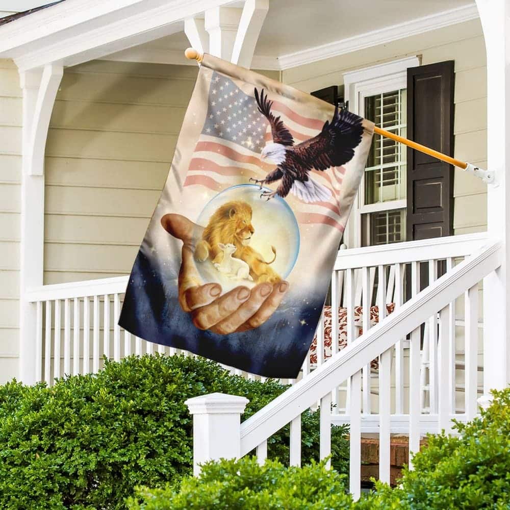 One Nation Under God American Eagle Jesus Christian Religious Garden Flag One Nation Under God American Eagle Jesus Christian Religious Garden Flag