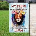 My God Not Dead Christian Lion Christian Religious Garden Flag