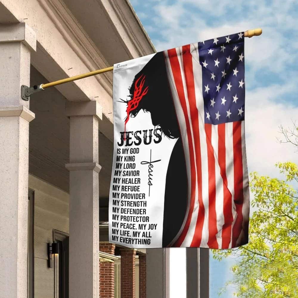 Jesus Is My God Christian Religious US Flag Garden Flag