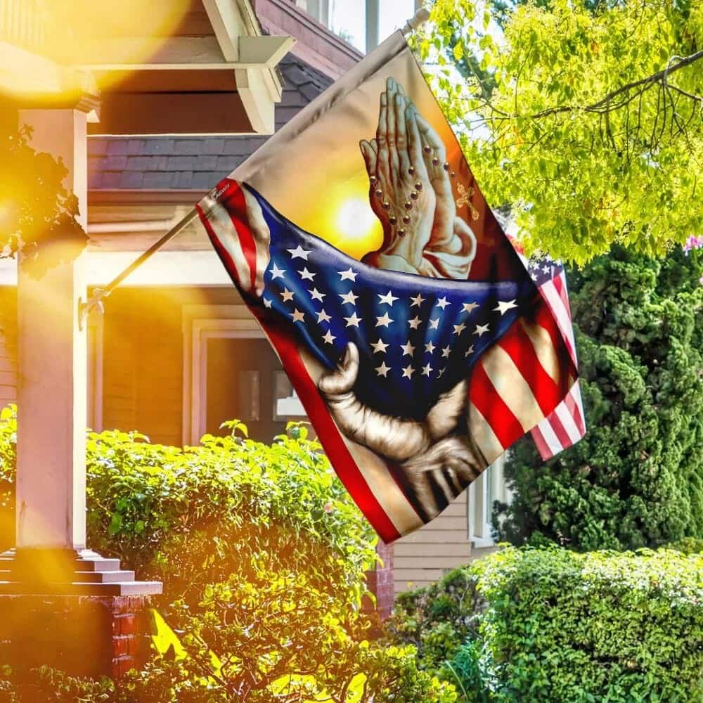 Jesus In America Patriot Christian Religious Garden Flag Jesus In America Patriot Christian Religious Garden Flag