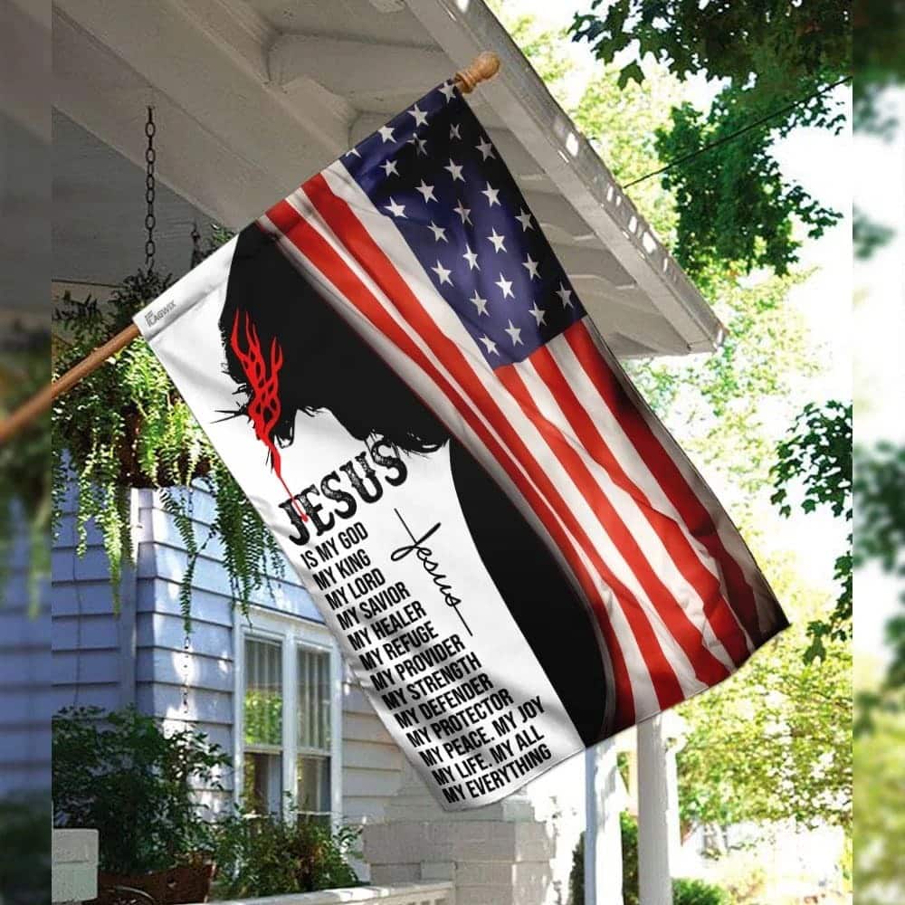 Jesus Is My God Christian Religious US Flag Garden Flag Jesus Is My God Christian Religious US Flag Garden Flag