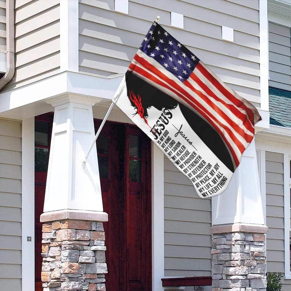 Jesus Is My God Christian Religious US Flag Garden Flag