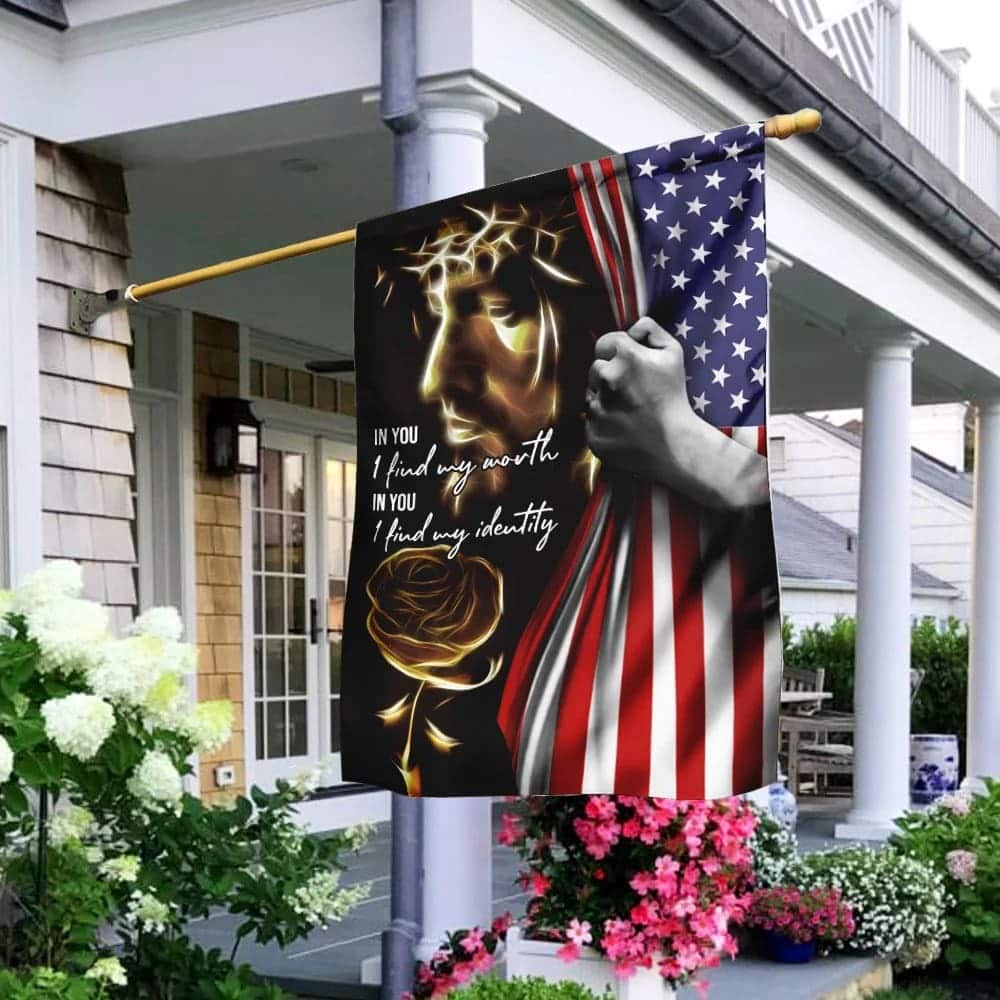 Jesus In You I Find My Worth My Identity American Christian Religious Garden Flag Jesus In You I Find My Worth My Identity American Christian Religious Garden Flag