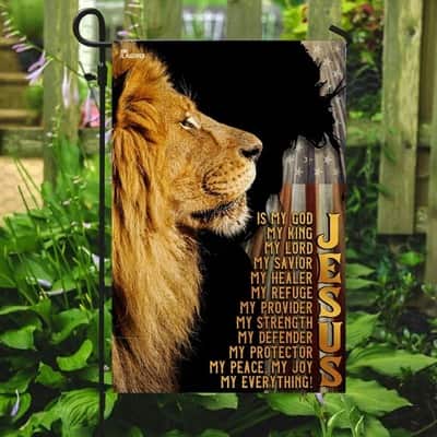 Jesus Is My Everything Christian Religious Lion Faith Garden Flag