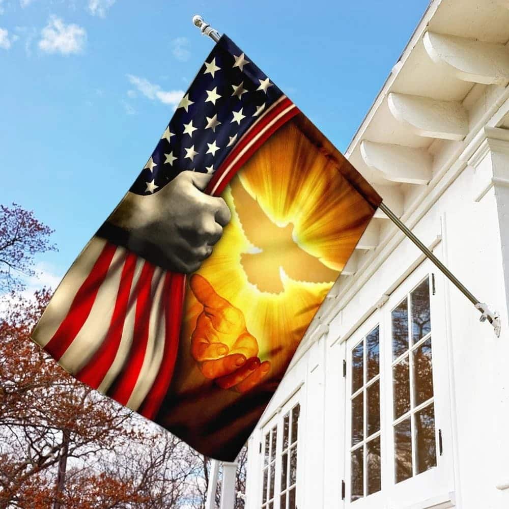 Jesus Is King Of My Life American Christian Religious Garden Flag