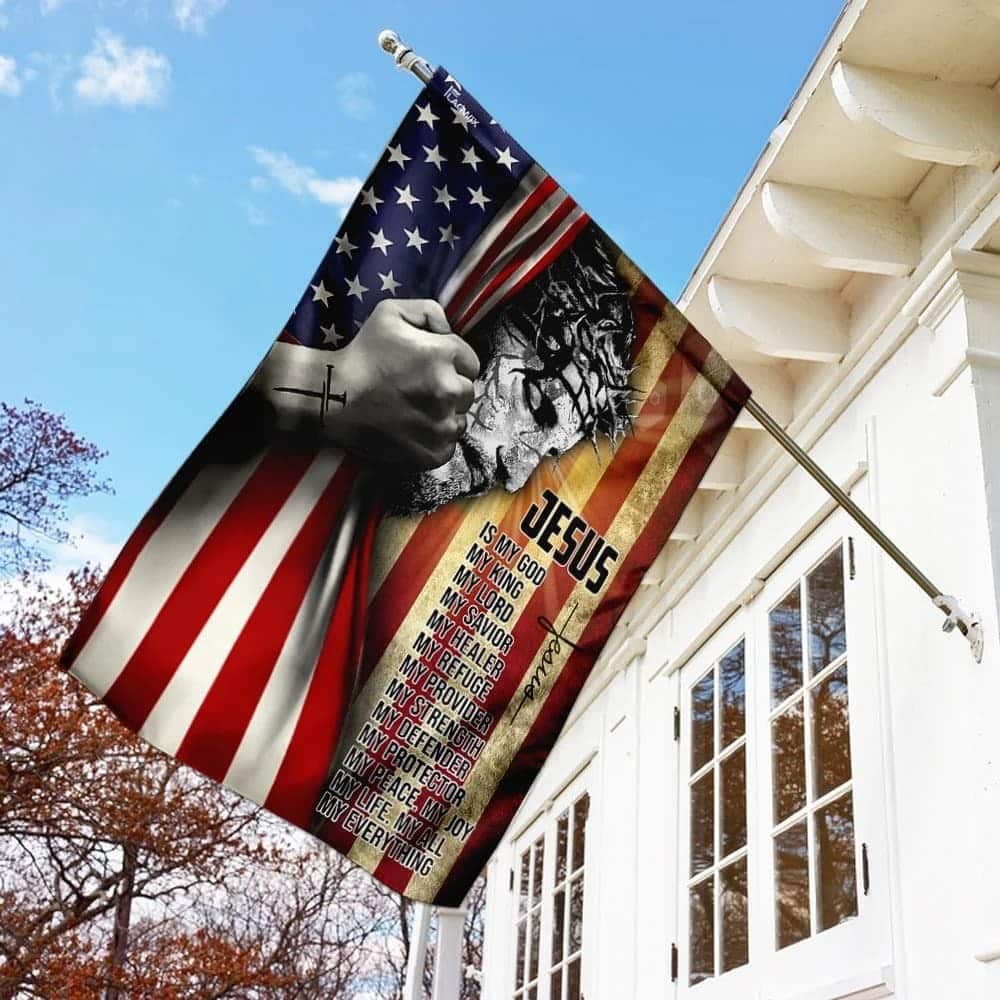 Jesus Is My God Christian Religious Garden Flag