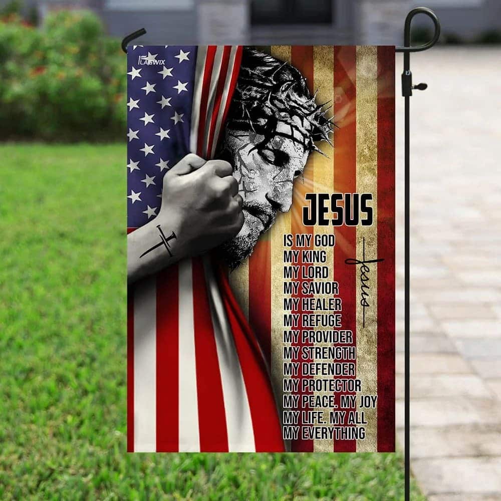 Jesus Is My God Christian Religious Garden Flag Jesus Is My God Christian Religious Garden Flag