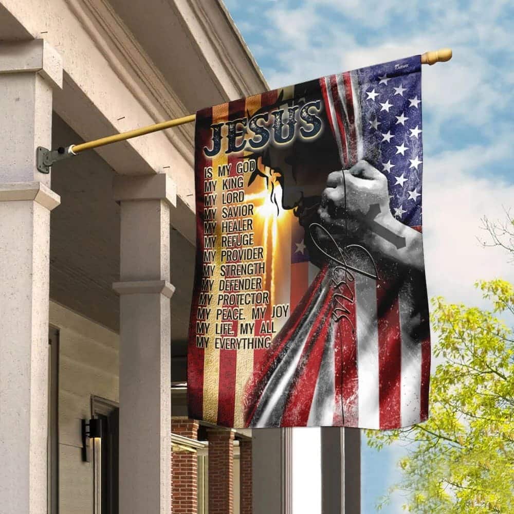 Jesus Is My Life Christian Religious Garden Flag Jesus Is My Life Christian Religious Garden Flag