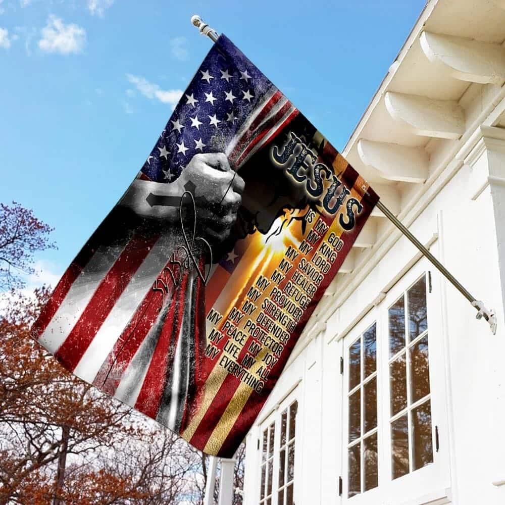 Jesus Is My Life Christian Religious Garden Flag Jesus Is My Life Christian Religious Garden Flag