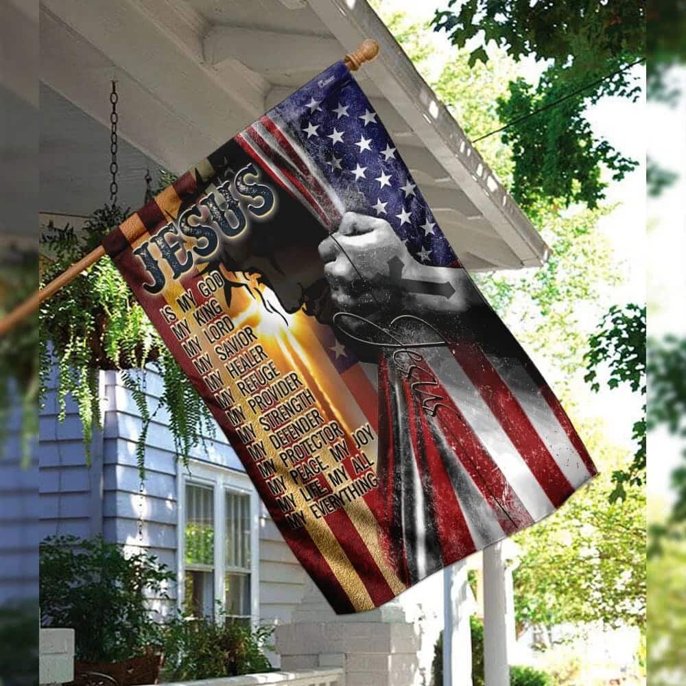 Jesus Is My Life Christian Religious Garden Flag