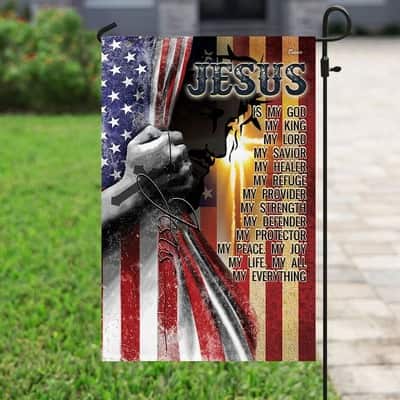 Jesus Is My Life Christian Religious Garden Flag