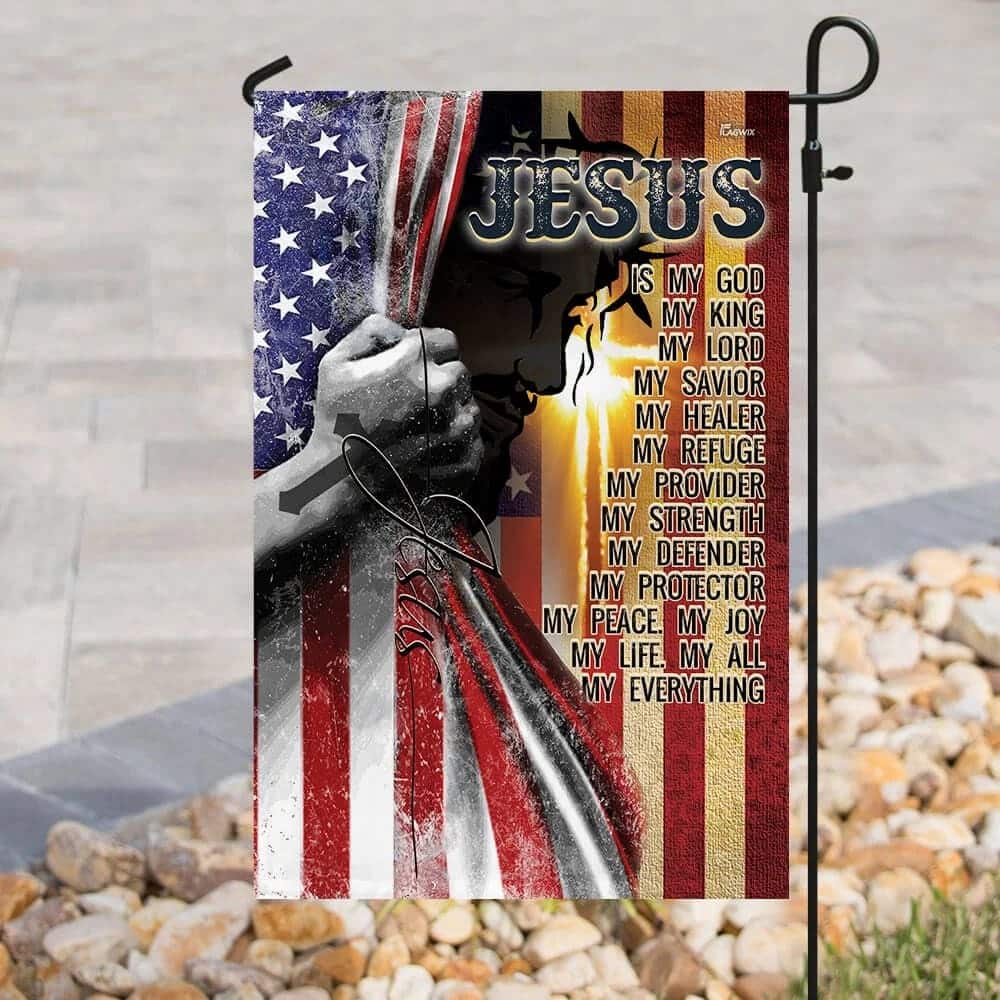 Jesus Is My Life Christian Religious Garden Flag