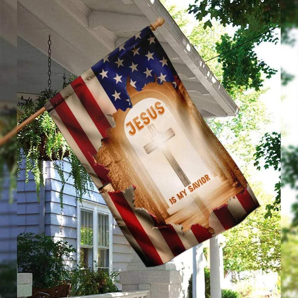 Jesus Is My Savior Christian Cross Christian Religious Garden Flag